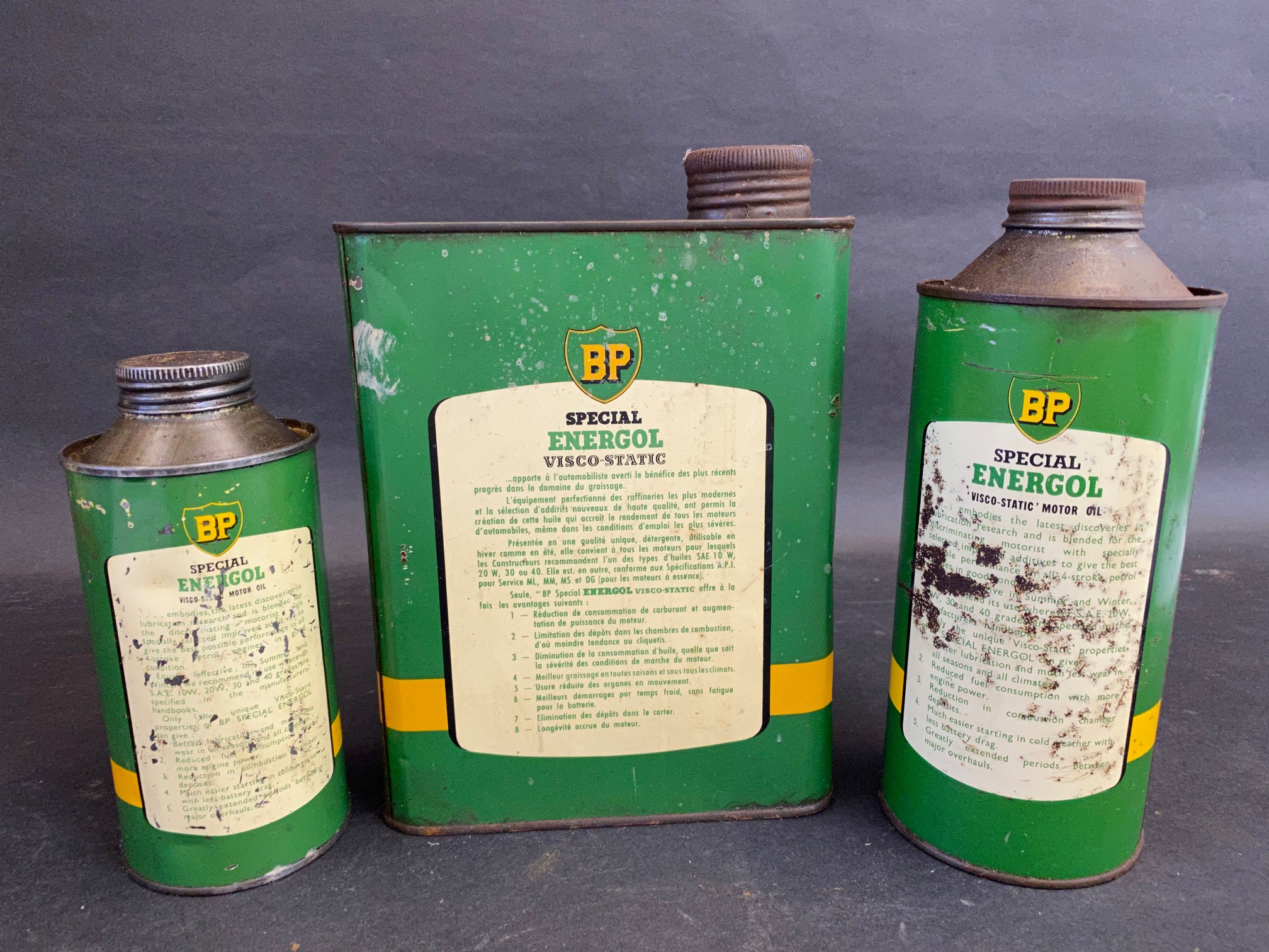 Three BP Special Energol oil cans. - Image 2 of 2