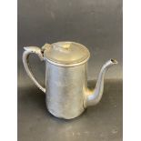 A National Benzole Mixture silver plated hot water pot bearing NBL emblem to the side.