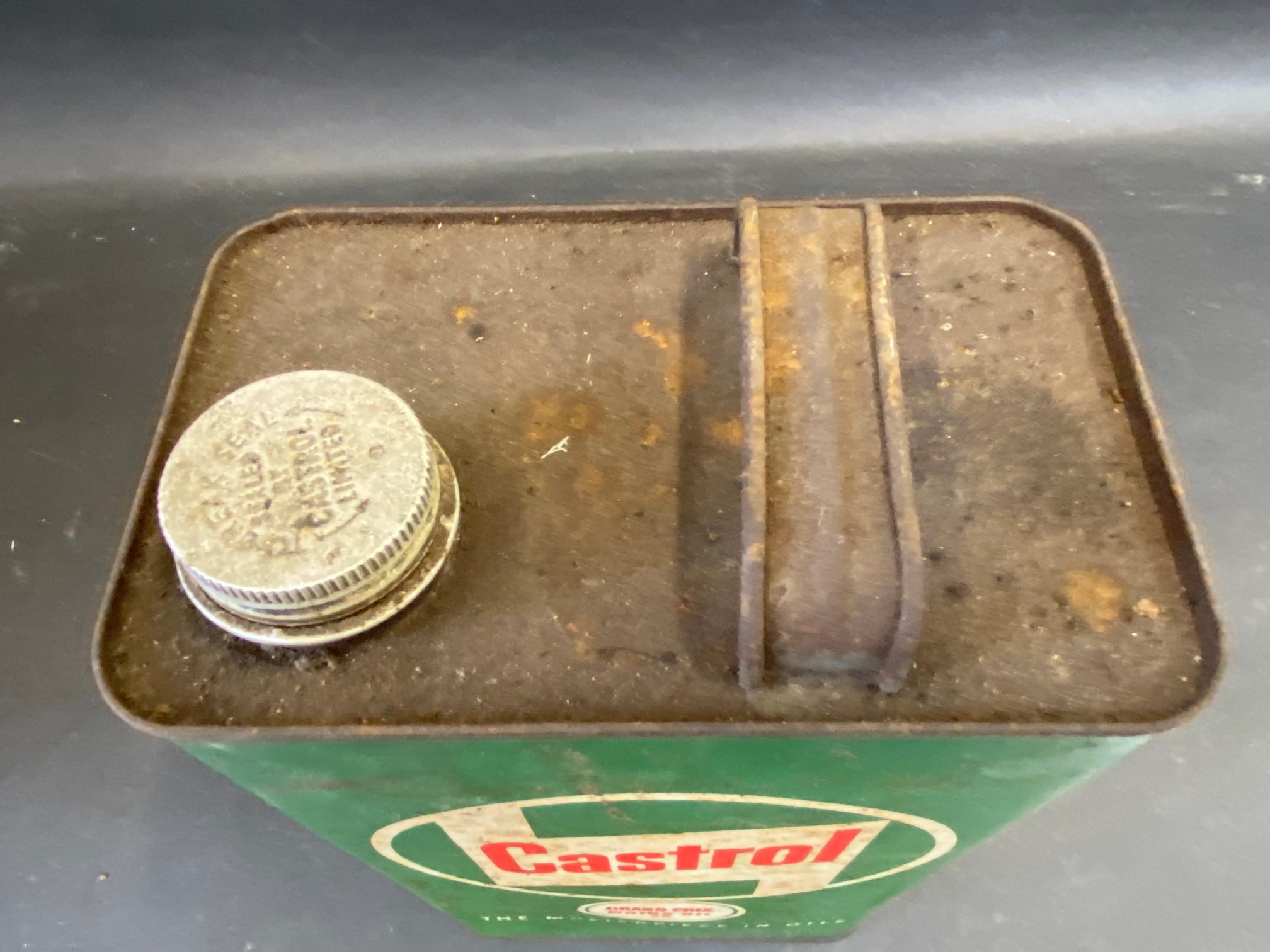A Castrol Grand Prix grade Motor Oil 50 gallon can. - Image 3 of 4