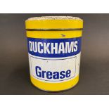 A Duckhams 1lb grease tin.