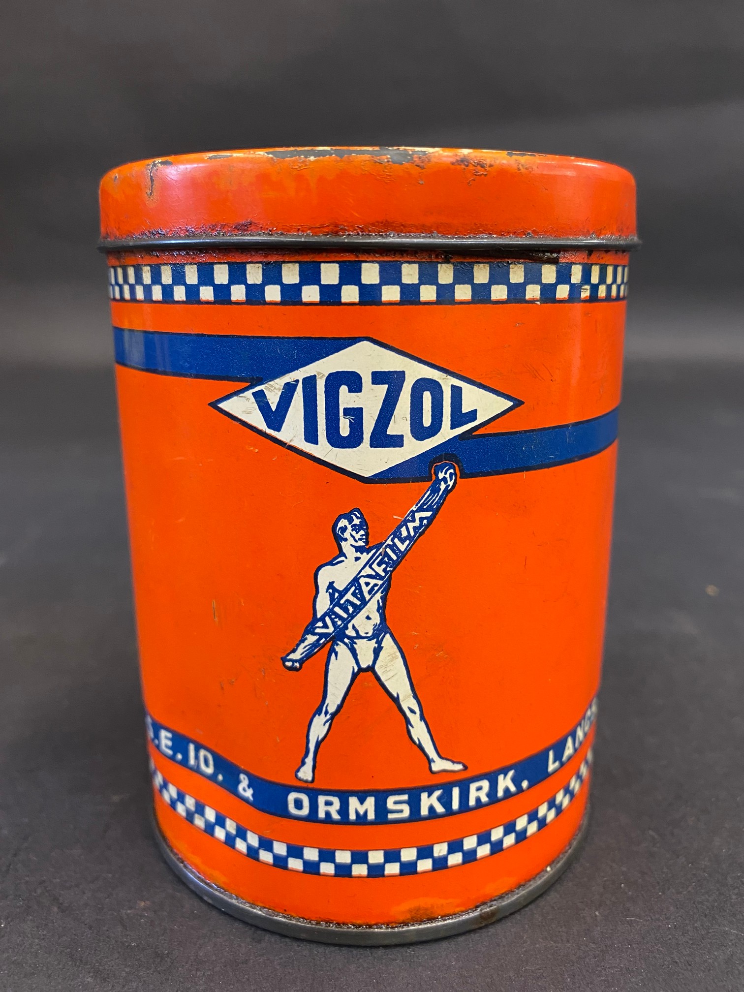 A Vigzol H.S. grease 1lb tin, in good condition.
