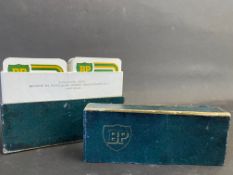 A near mint double set of BP playing cards.