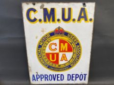 A Commercial Motor Users Association Approved Depot double sided enamel sign, 18 x 24".