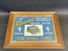 A very rare 'Autolee' motor trucks for small cars advertising showcard, 18 x 14".