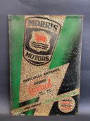 A Wakefield Patent Castrol 'Morris Motors' tin advertising sign, 13 1/2 x 19".