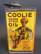 An extremely rare Coolie Motor Cycle Oil quart oil can of good bright colour all round.