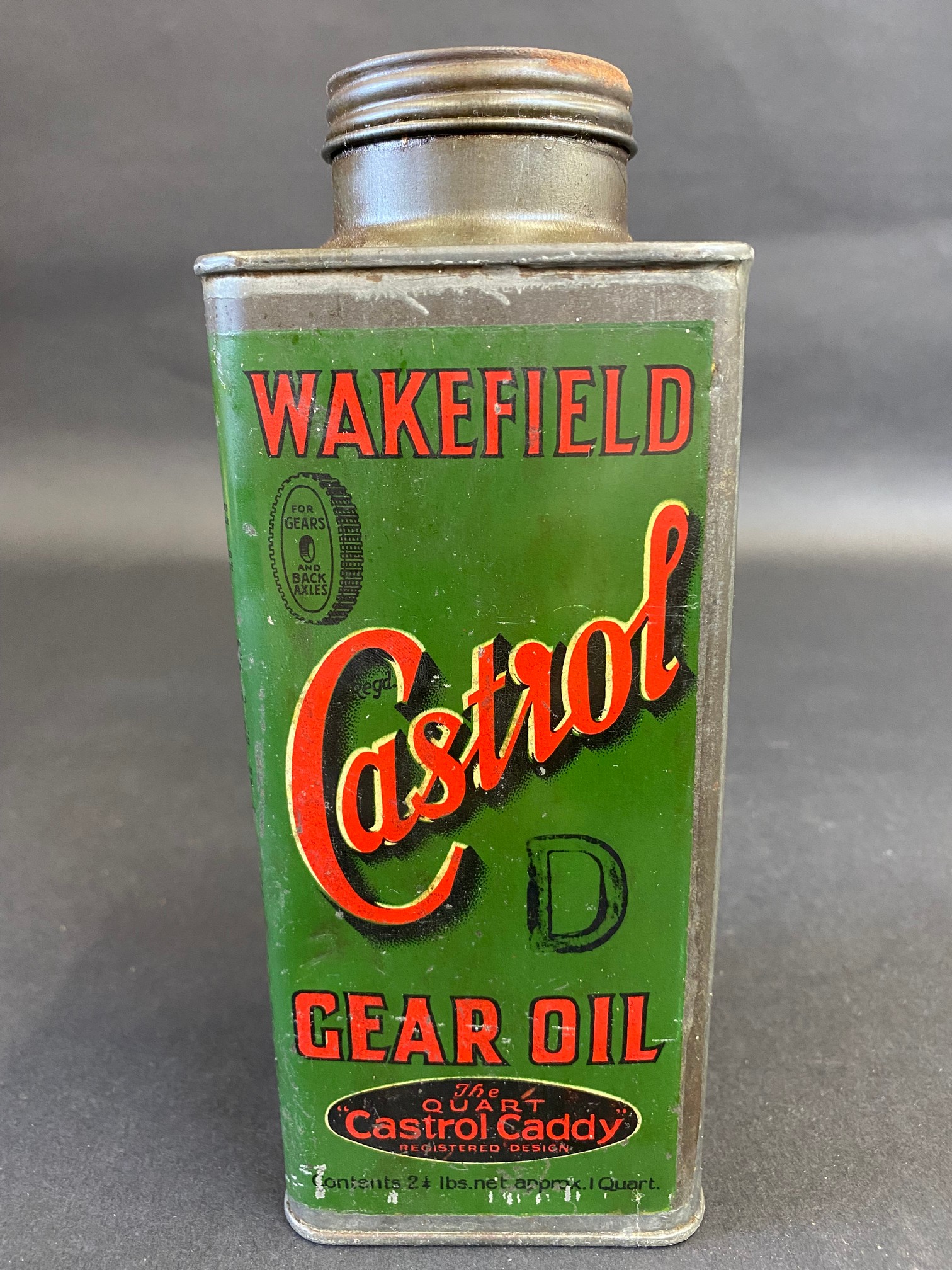 A Wakefield Castrol Gear Oil 'D' grade square caddy can, in very good condition. - Image 3 of 6