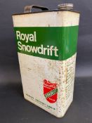 A Royal Snowdrift gallon can.