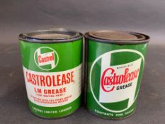 Two Castrolease grease tins, in good condition.
