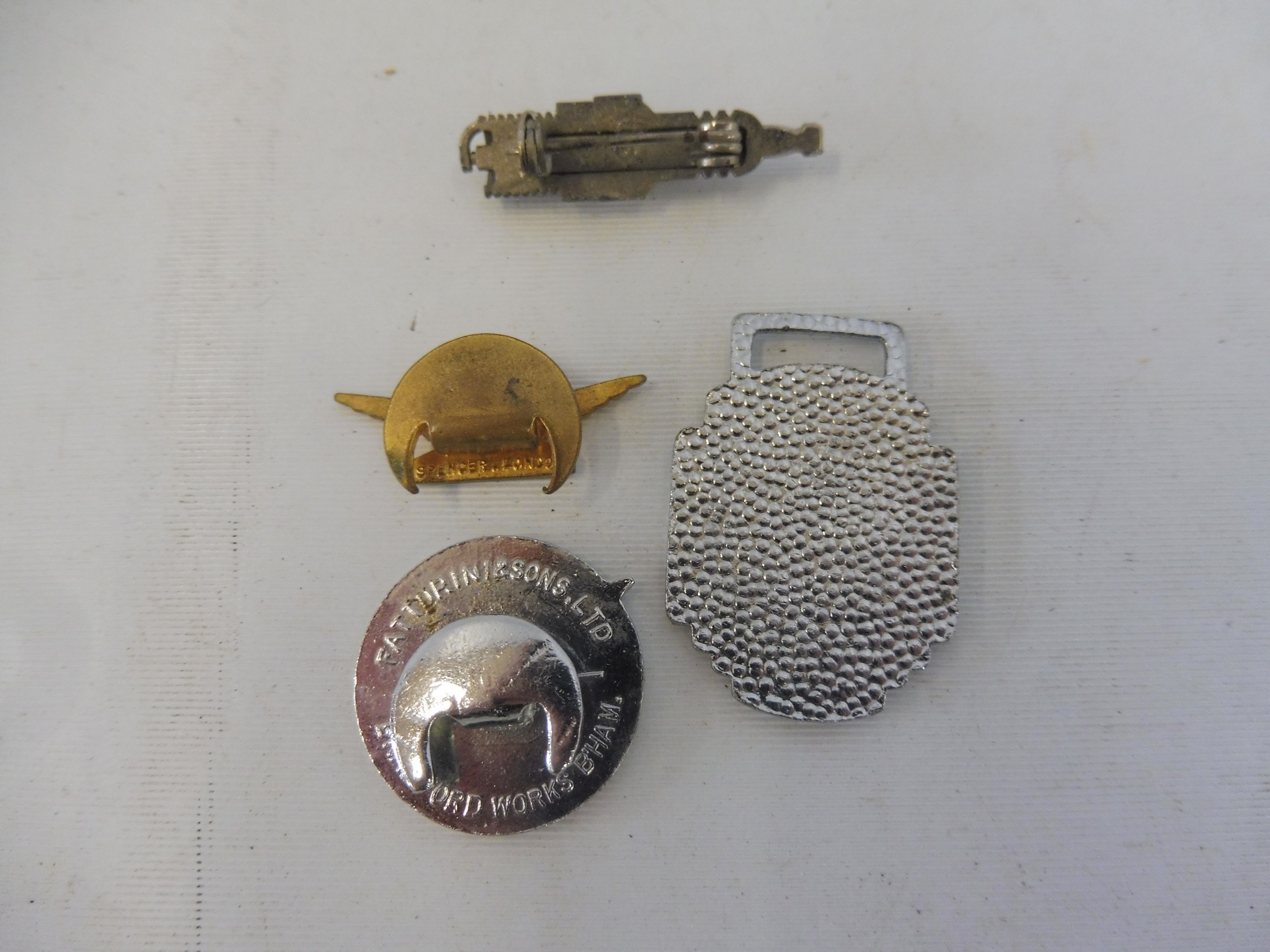 A small selection of lapel badges including Aeroshell, and one in the form of a spark plug. - Image 2 of 2