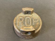 An R.O.P. two gallon petrol can cap.