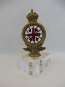An RAC Full Member type 5 car badge, early 1920s-1930, fretted crown and circular base, polished