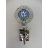 A small version Royal Automobile Club Associate car badge, radiator/badge bar version with powder