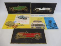 A New Morris Oxford Series VI sales brochure, a Riley One-Point-Five brochure plus three plastic