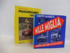 Francorchamps 1948-1960 by Jean-Paul Delsaux, published by Delsaux, 1987 plus a copy of Conte