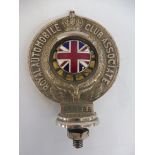 A Royal Automobile Club Associate car badge, with a good enamel union jack centre, nickel plated