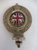 A Royal Automobile Club Associate car badge, with a good enamel union jack centre, nickel plated