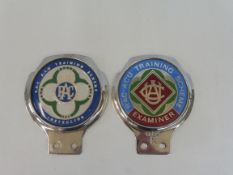 An RAC A.C.U. Training Scheme Instructor badge type 1, circa 1960s, chrome plated metal with plastic
