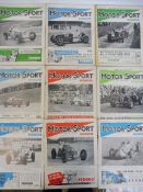 Motor Sport Magazine 1938 (Volume 14), nine copies, January, February, April-August, November and