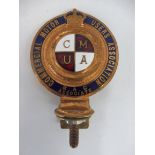 A Commercial Motor Users Association R.A.C. Associate car badge, by repute early hollow type,