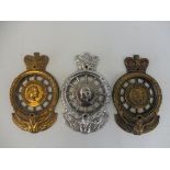 A Royal Automobile Club full member badge type 14, chrome plated version, plus a brass version and a