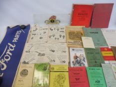 A box of mixed ephemera including a General Catalogue for 1935 from the East London Rubber Co Ltd,
