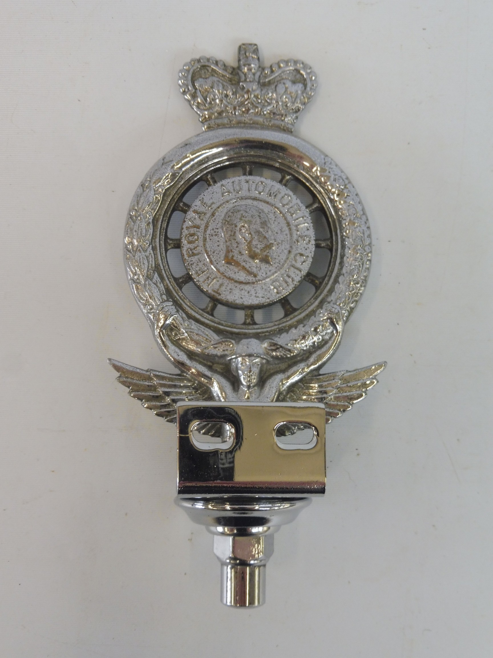 A Royal Automobile Club full member badge, type 11, early 1950s, chrome plated brass and oblong - Image 3 of 3