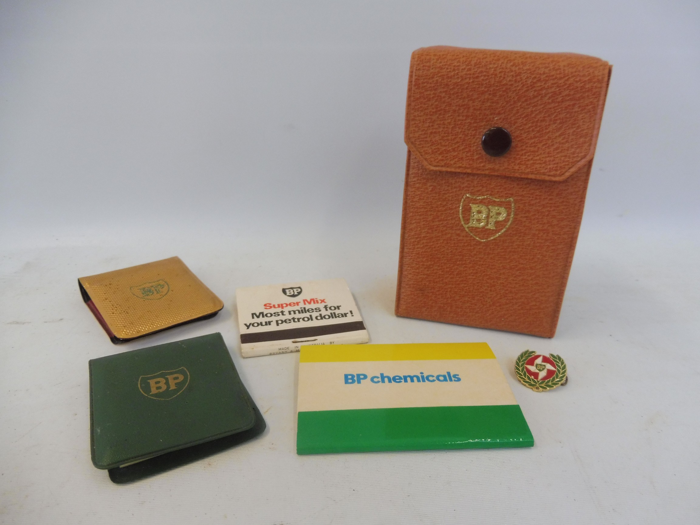 A BP Motorist vanity fold-out case complete with its accessories along with BP match books.