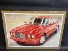 A limited edition print of a Bentley Continental R from a watercolour by Michael Schuppan, signed in