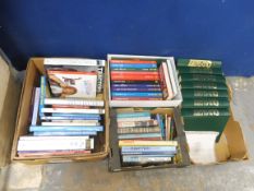 Four large boxes of assorted books on aviation, tractors and cars including various Haynes