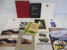 A collection of assorted sales brochures and motoring technical literature including Hardy Spicer,