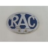 An RAC Private Goods Vehicle Section type 2 oval two piece chrome plated brass and aluminium