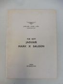 A Jaguar Mark X Saloon Press Information brochure.