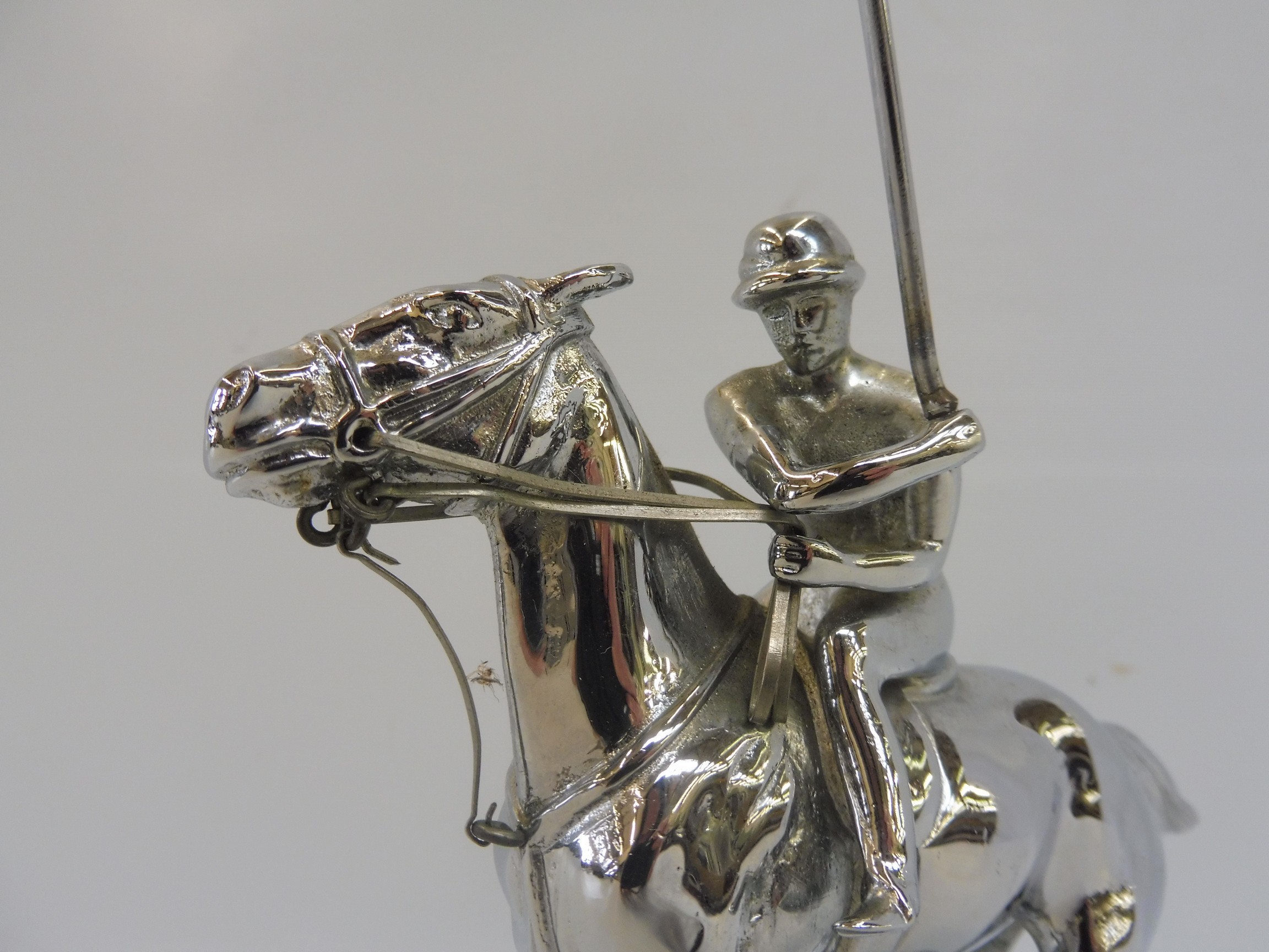 Lejeune - a well detailed accessory mascot in the form of a polo player in action, stamped - Image 2 of 4