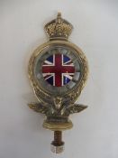A Royal Automobile Club full member car badge, type 5 with open crown, nickel plated finish with