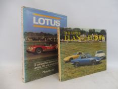 The Lotus Elan and Europa by John Bolster plus a second Lotus volume titled A Competition Survey