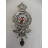 A Royal Automobile Club full member badge type 8B chrome plated, with oblong enamel union jack
