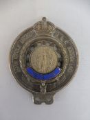 An Auto-Cycle Union R.A.C. Associate badge with enamel date of 1924-25, stamped 93760, marked B'