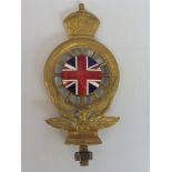 A Royal Automobile Club full member badge, solid crown version type 6, plain brass with good