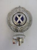 A Royal Scottish Automobile Club RAC Associate type 1A-A car badge produced 1918-1920s, chrome