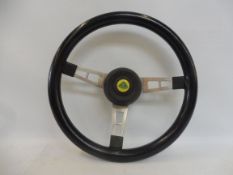 A 1967 Lotus Elan steering wheel.