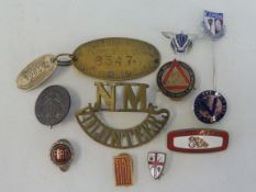 A selection of assorted lapel badges including Oulton Park ACU Championship 1976, Auto Cycle
