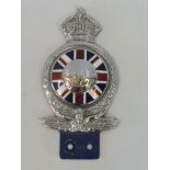 A rare Royal Automobile Club 1953 prototype badge, illustrated on page 87 of 'British Car Badges'.