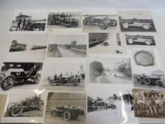 A collection of approx 25 photographs of Edwardian racing, featuring a variety of marques of car