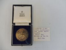 A cased solid silver AA medallion, presented to the East Sussex County Council 1969 for the Lewes