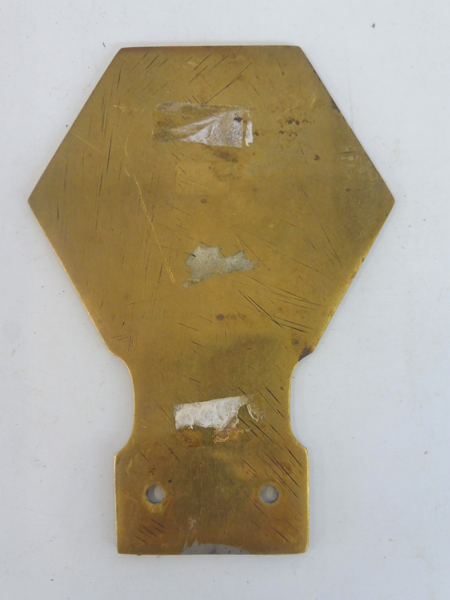 An AA brass commercial badge, may be a prototype as bar added. - Image 2 of 2