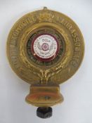 A Royal Automobile Associate car badge, polished brass, with Ladies Automobile Club of Great Britain