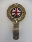 A small Royal Automobile Club Associate badge with good enamel union jack centre, by Elkington &