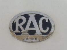 An RAC Private Goods Vehicle Section type 3 oval badge, circa 1950-1954.