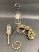 Three early inspection lamps.